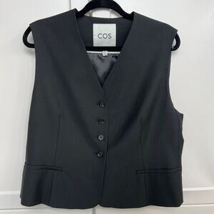 COS Black Buttoned Vest